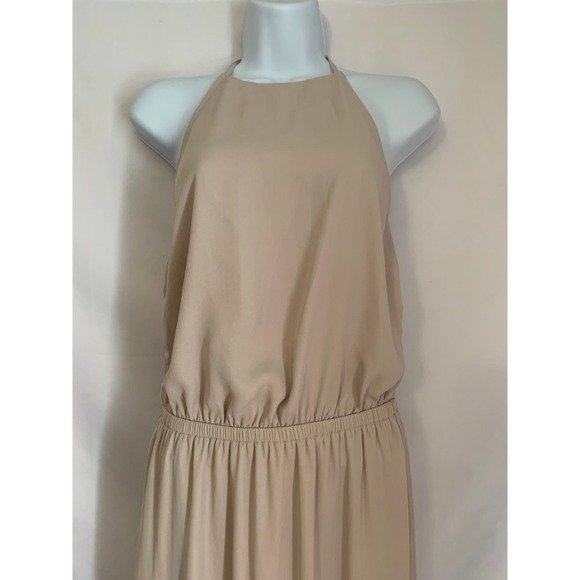 Show Me Your MuMu Heather Halter Women's Small Maxi Dress Slit Side Chic Classy - Picture 3 of 8